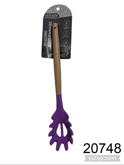 Imagen de ESPATULA PARA FIDEOS DE SILICONA MANGO MADERA 32CM VIO 3.26